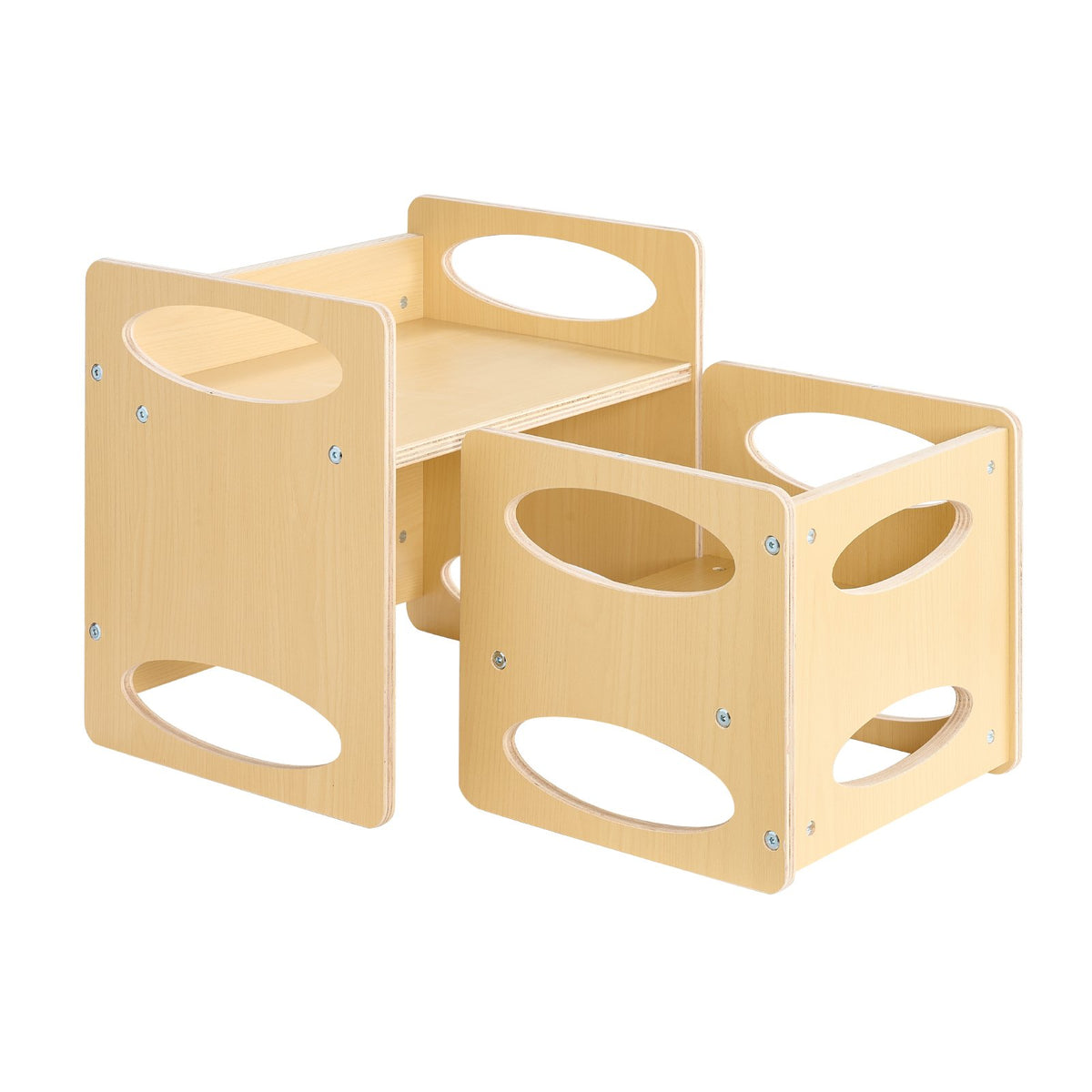 Lovelyz Montessori weaning table and chair set in natural wood