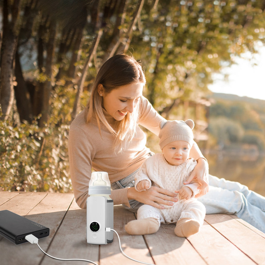 Portable bottle warmer heat levels