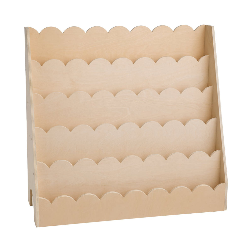 Lovelyz Montessori 5-tier front-facing kids bookshelf in light wood