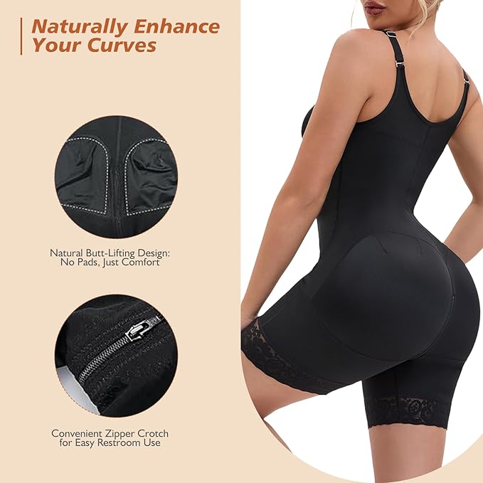 Postpartum faja full body shaper in black