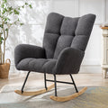 Lovelyz teddy wingback nursery glider in grey